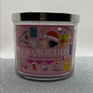 BBW Clausmopolitan 3 Wick Candle Limited Edition NWT